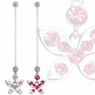 Piercing nombril grossesse papillon habill de strass