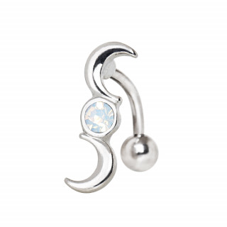 Piercing nombril inversé à duo de lunes