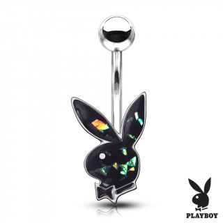 Piercing nombril Lapin Playboy Opale (officiel) - Vert fonc