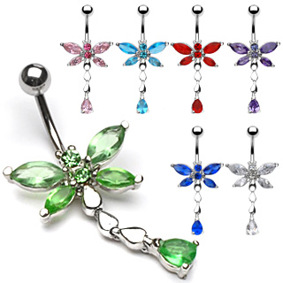Piercing nombril libellule articul�e
