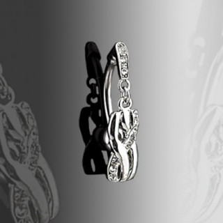 Piercing nombril lignes crois�es