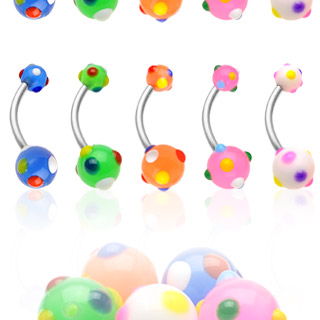 Piercing nombril Multi Colored Polka
