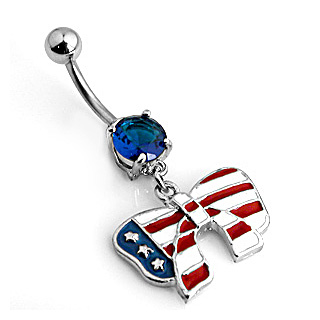 Piercing nombril noeud papillon USA