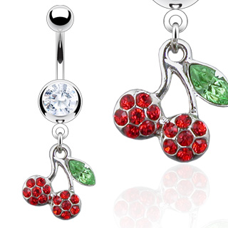 Piercing nombril paire de cerises