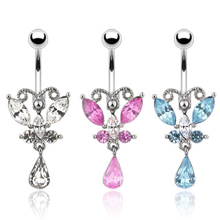 Piercing nombril papillon royal