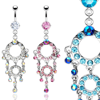 Piercing nombril pendentif anneaux et pendents