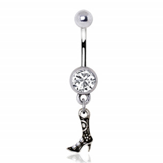 Piercing nombril  pendentif botte de cowgirl