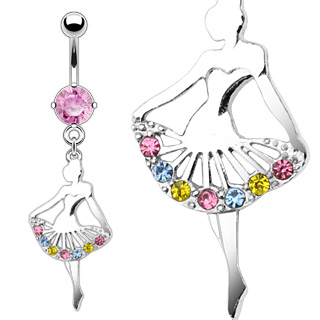 Piercing nombril pendentif danseuse ballerine