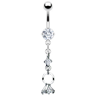 Piercing nombril pendentif de bagues