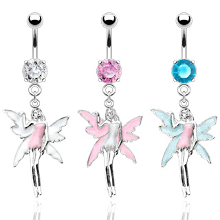 Piercing nombril pendentif f�e coquette