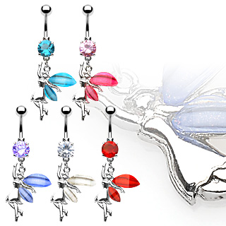 Piercing nombril pendentif f�e dansante