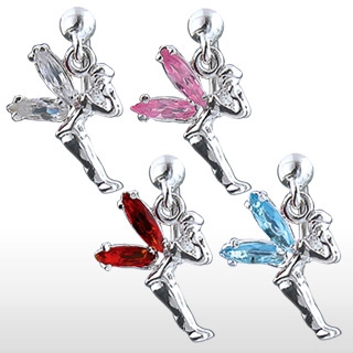 Piercing nombril pendentif f�e de profil
