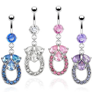 Piercing nombril pendentif fer � cheval