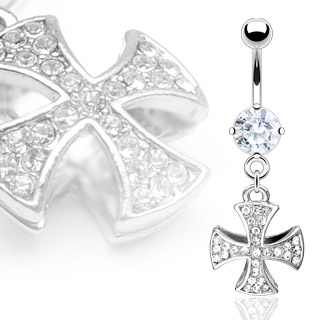 Piercing nombril pendentif Iron Cross