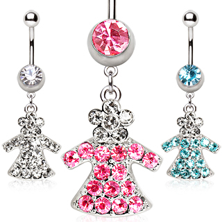 Piercing nombril  pendentif petite robe fantaisie