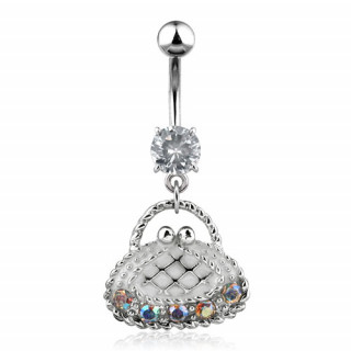 Piercing nombril pendentif sac  main