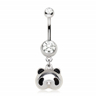 Piercing nombril pendentif tte de panda