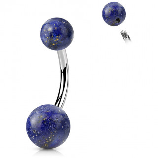 Piercing nombril  perles de Sodalite Bleue