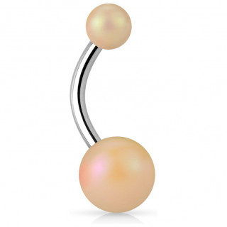 Piercing nombril  perles "pche" mat