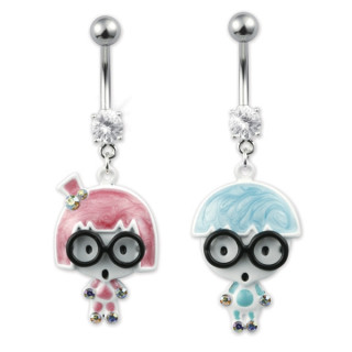 Piercing nombril personnage  lunettes