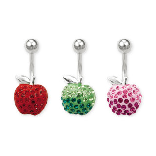 Piercing nombril pomme cristal