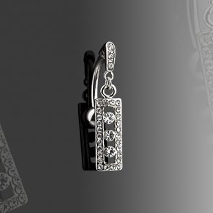 Piercing nombril stick rectangle