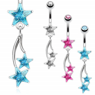 Piercing nombril style toile filante