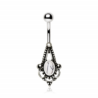 Piercing nombril style mdival  pierre Howlite