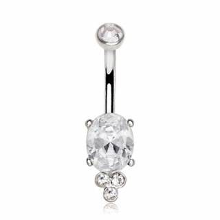 Piercing nombril style victorien  pierre facette et strass