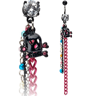 Piercing nombril Crossbone