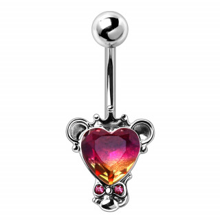 Piercing nombril tête de souris chic