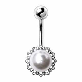 Piercing nombril vintage  perle