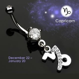 Piercing nombril Zodiaque signe Capricorne