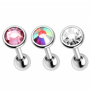 Piercing oreille cartilage  disque zirconium (hlix, flat...)