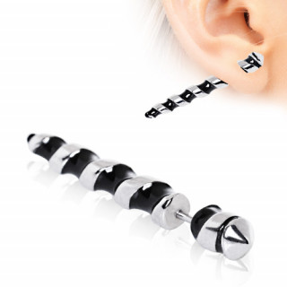 Piercing oreille en tire-bouchon style faux carteur