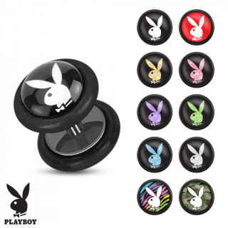 Piercing oreille style faux plug avec lapin Playboy