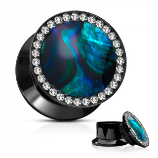 Piercing plug abalone serti