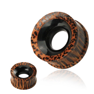 Piercing plug bois de cocotier et corne de buffle