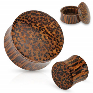 Piercing plug boite en bois de cocotier