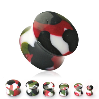 Piercing plug camouflage militaire