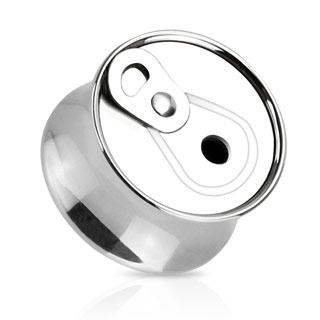 Piercing plug canette de soda en acier