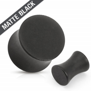 Piercing plug en acier noir mat