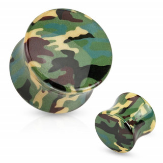 Piercing plug  motif camouflage arme de terre