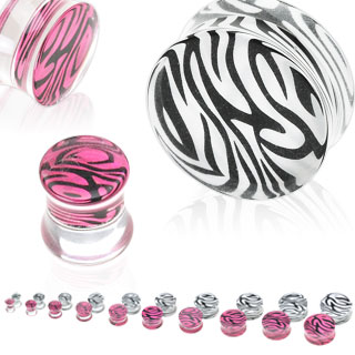 Piercing plug translucide zbr