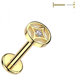 Piercing push-in dor  cercle toil (lvre, narine, tragus, hlix...)