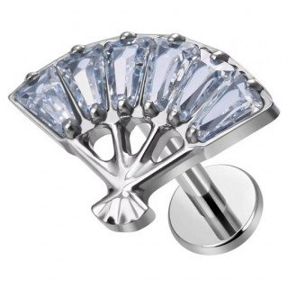 Piercing push-in Eventail zirconiums (l�vre et oreille) en Titane