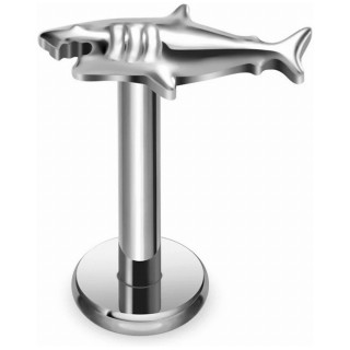 Piercing requin en Titane  filetage interne (lvre et oreille)