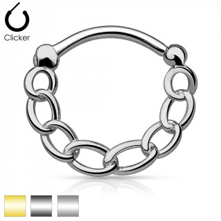 Piercing septum à maillons rigides