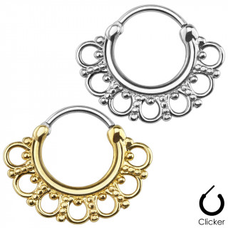 Piercing septum  ornements tribaux   clip