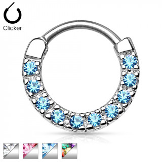 Piercing septum cerclé de strass
